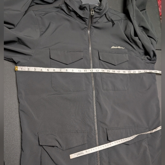 Eddie Bauer Travex Trek And Travel Dark Charcoal Grey Men's Black Utility Jacket - Picture 11 of 12